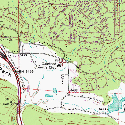 Topographic Map of Pinewood Fire Department, AZ