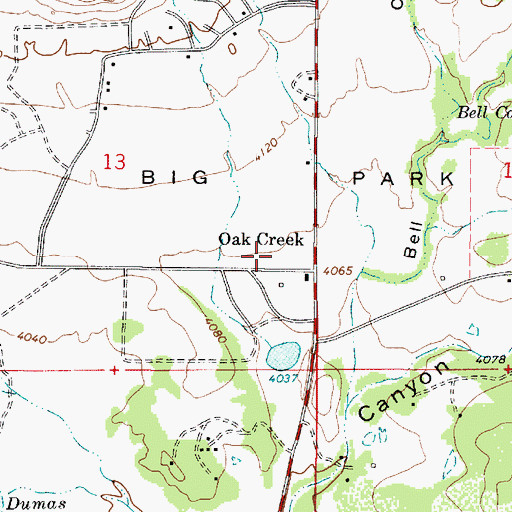 Topographic Map of Sedona Fire District Station 3, AZ