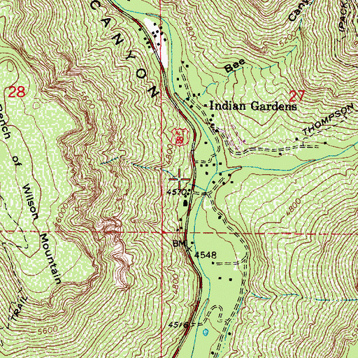 Topographic Map of Sedona Fire District Station 5, AZ