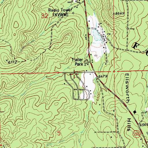 Topographic Map of Timber Mesa Fire Department and Medical Station 14, AZ