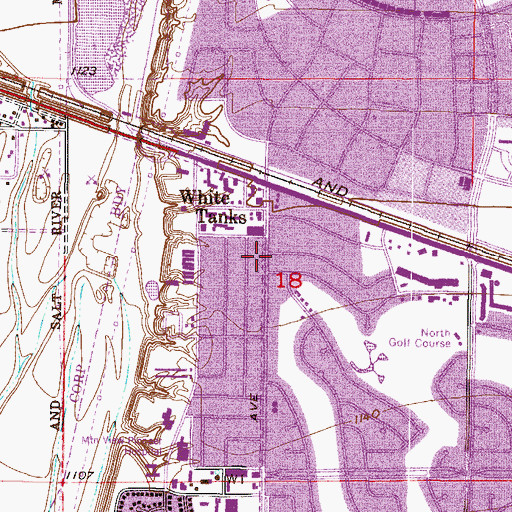 Topographic Map of Sun City Fire District Station 133, AZ