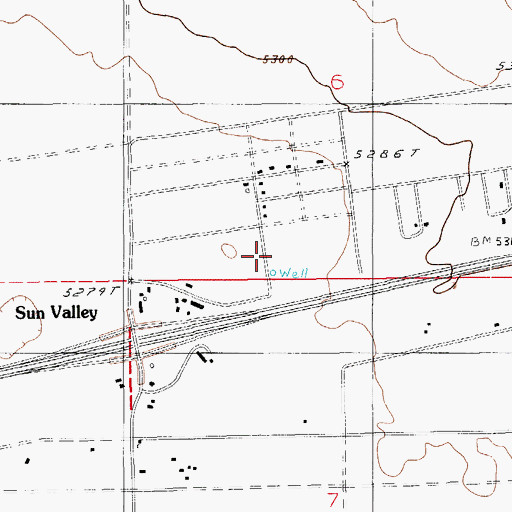 Topographic Map of Sun Valley Fire and Rescue, AZ
