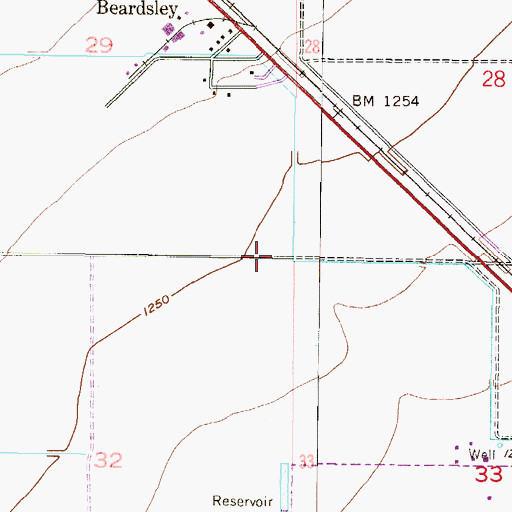 Topographic Map of Surprise Fire Department Station 302, AZ