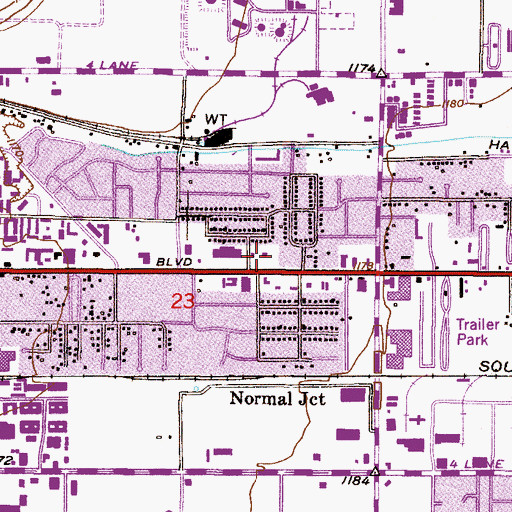 Topographic Map of Tempe Fire Department Station 1, AZ