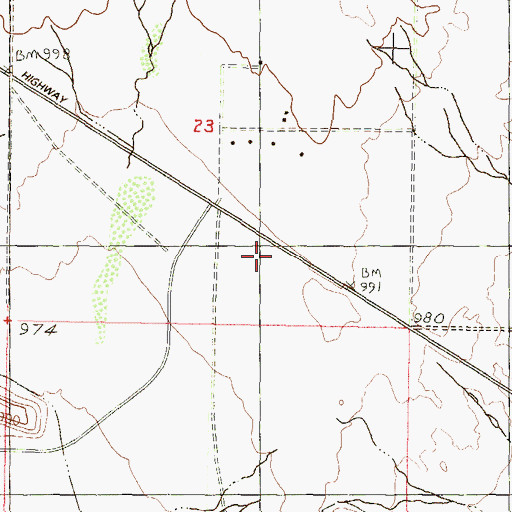 Topographic Map of Tonopah Valley Fire District Station 341, AZ