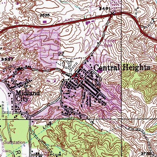 Topographic Map of Tri - City Fire Department Station 21, AZ
