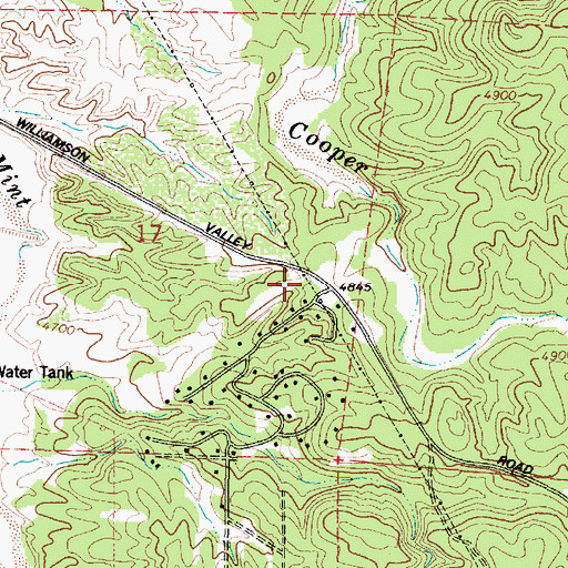 Topographic Map of Williamson Valley Fire District Station 91, AZ