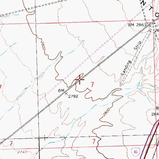 Topographic Map of Golden Valley Fire Department Station 13, AZ