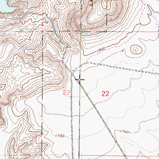 Topographic Map of Peoria Fire Department Station 199 Pleasant Harbor Marina, AZ