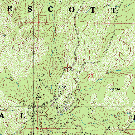 Topographic Map of Central Yavapai Fire District Reserve Station 52, AZ