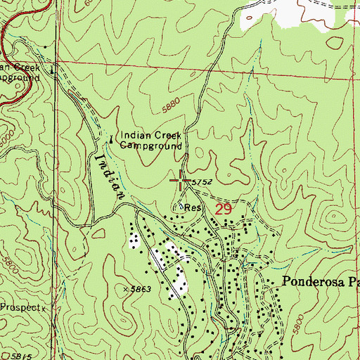 Topographic Map of Central Yavapai Fire District Reserve Station 56, AZ