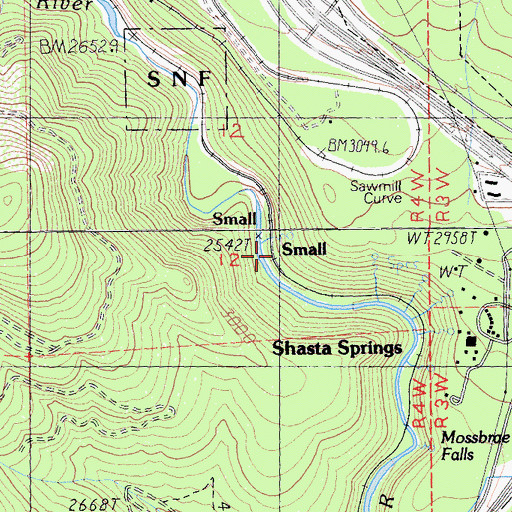 Topographic Map of Small, CA