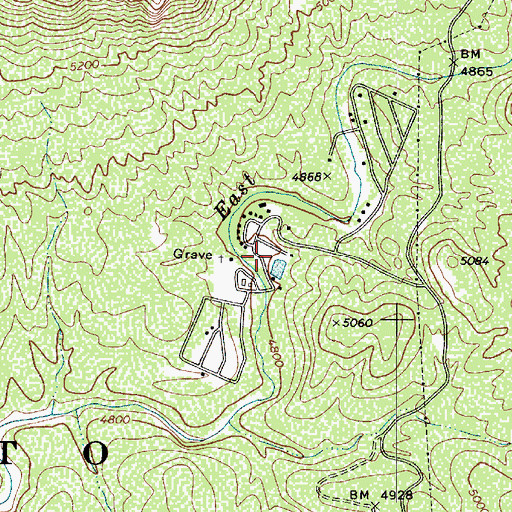 Topographic Map of Beaver Valley Fire District, AZ