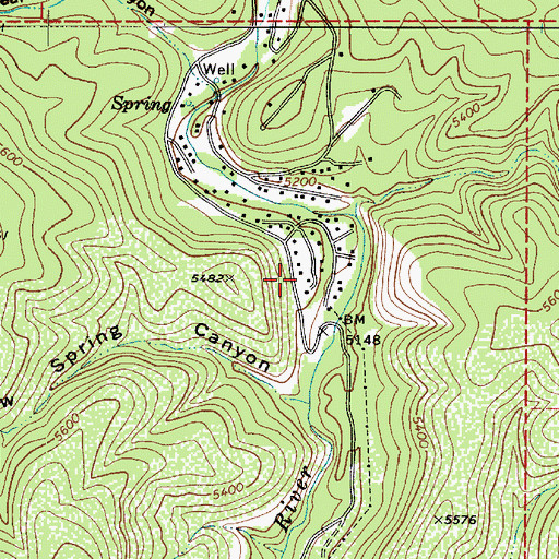 Topographic Map of Whispering Pines Volunteer Fire Department Station 71, AZ