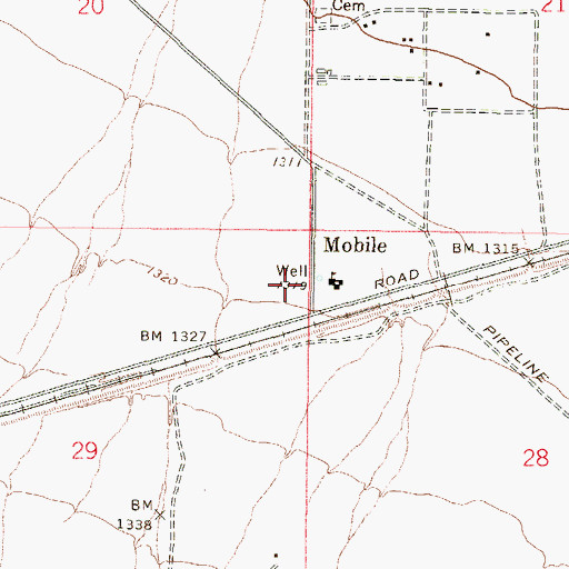 Topographic Map of Goodyear Fire Department Station 187, AZ