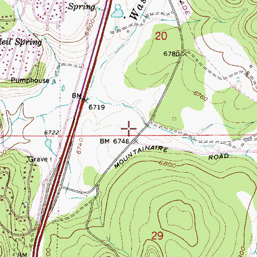 Topographic Map of Highlands Fire District Station 23 Mountainaire, AZ