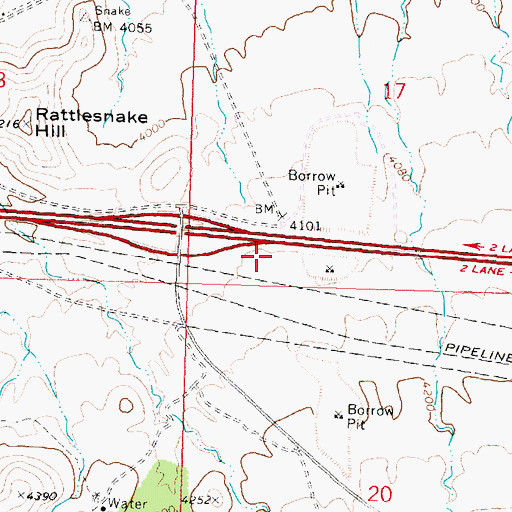Topographic Map of Pinion Pine Fire Department, AZ