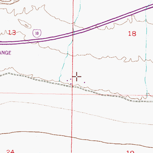 Topographic Map of Buckeye Fire Department Station 706, AZ