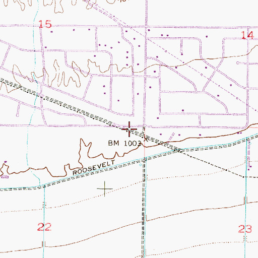 Topographic Map of Buckeye Valley Fire District Station 327, AZ