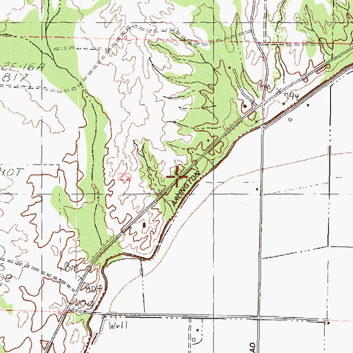 Topographic Map of Buckeye Valley Fire District Station 323, AZ