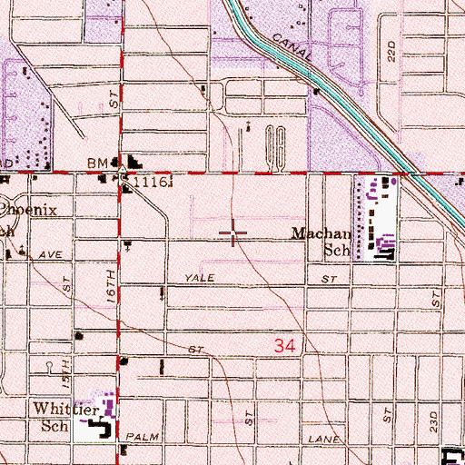 Topographic Map of Phoenix Fire Department Station 5, AZ