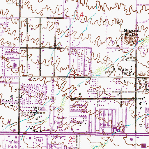 Topographic Map of Rural - Metro Fire Department Station 859, AZ
