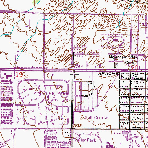 Topographic Map of Rural / Metro Fire Department Station 857, AZ
