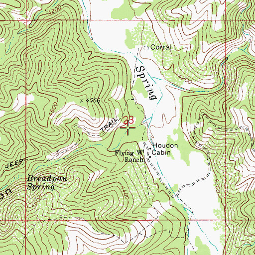 Topographic Map of Breadpan Canyon, AZ