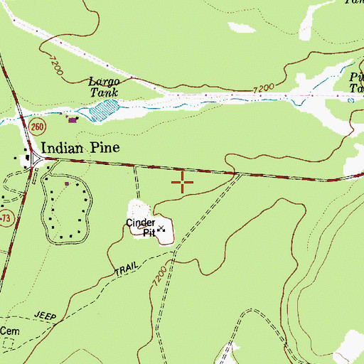 Topographic Map of White Mountain Apache Tribal Fire and Rescue Department Station 830 - Hon Dah, AZ