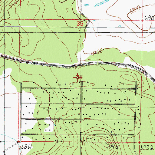 Topographic Map of Sherwood Forest Fire District, AZ