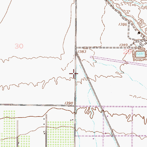 Topographic Map of Queen Creek Fire Department Station 412, AZ