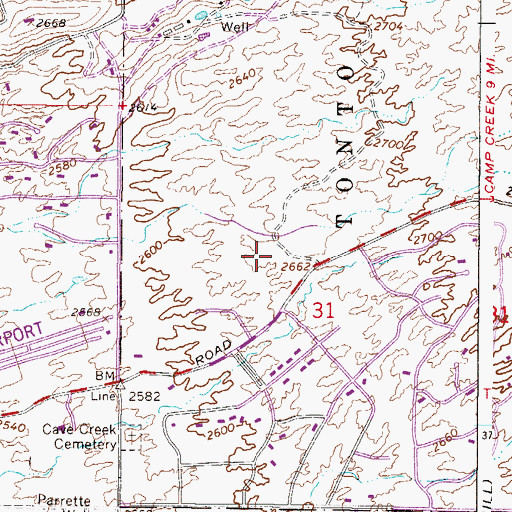 Topographic Map of Scottsdale Fire Department Station 16 Desert Mountain, AZ