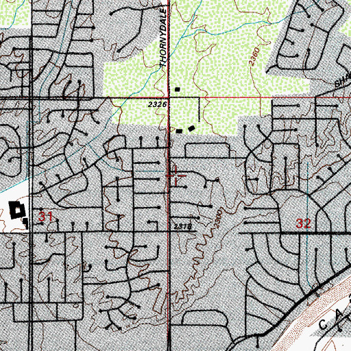 Topographic Map of Rural / Metro Fire Department Station 75, AZ