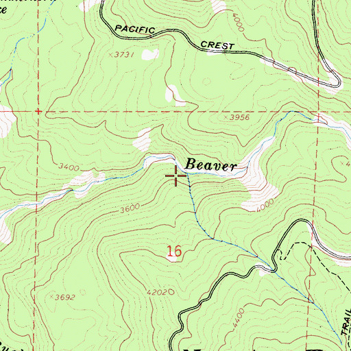 Topographic Map of Smokehouse Creek, CA