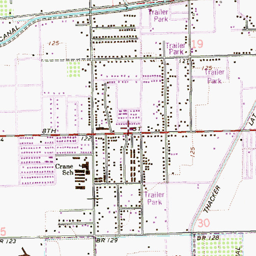 Topographic Map of Rural / Metro Fire Department Station 5, AZ