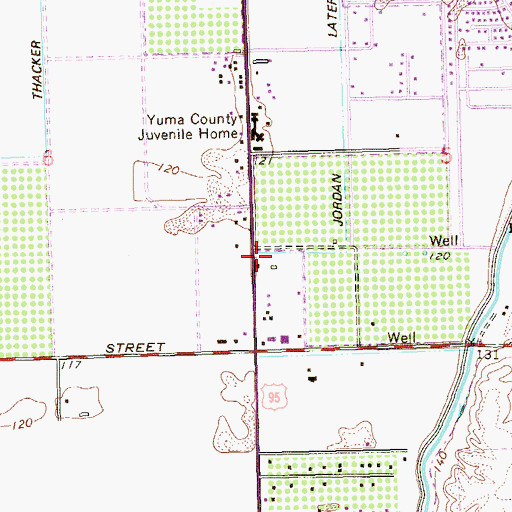 Topographic Map of Rural / Metro Fire Department Station 3, AZ