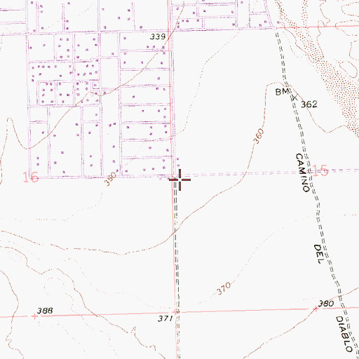 Topographic Map of Rural / Metro Fire Department Station 10, AZ