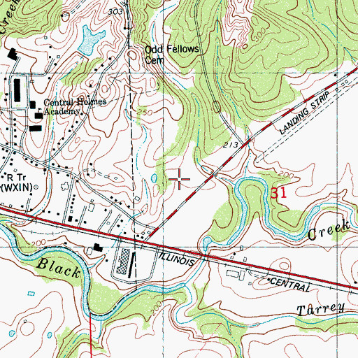 Topographic Map of University Hospital and Clinic, MS