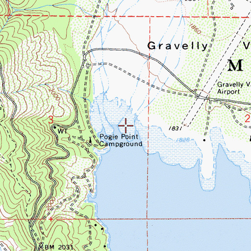 Topographic Map of Smokehouse Creek, CA