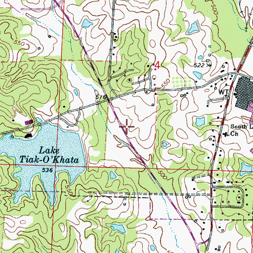 Topographic Map of Diamond Grove Center, MS