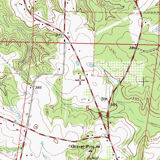 Topographic Map of South Mississippi State Hospital, MS