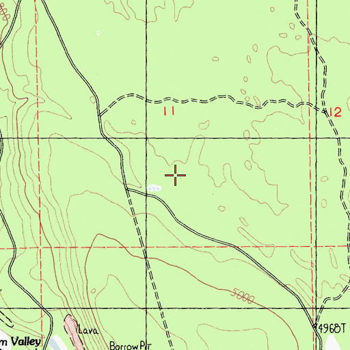 Topographic Map of Smoky Cabin, CA