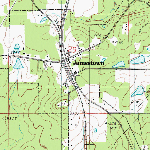 Topographic Map of Bienville Parish Fire Protection District Wards 4 and 5 Station 3, LA