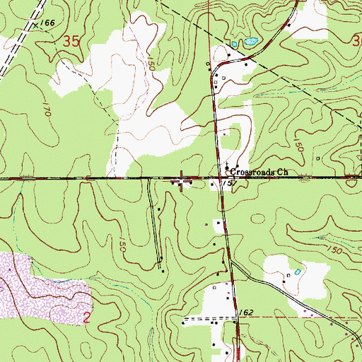 Topographic Map of Hudson Creek Volunteer Fire Department District 6, LA