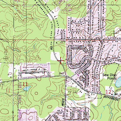 Topographic Map of Shreveport Fire Department Station 18, LA
