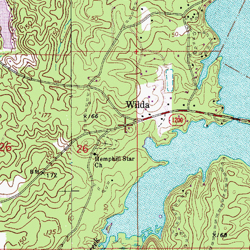 Topographic Map of Cotile - Gardner Fire Department, LA