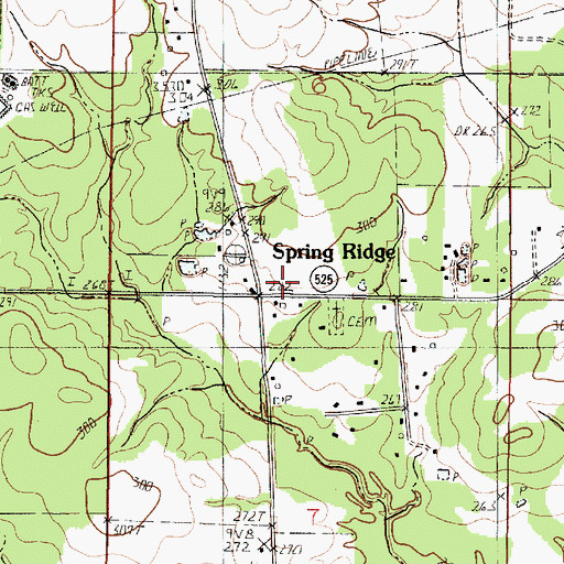 Topographic Map of Caddo Parish Fire District 4, LA