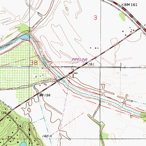 Topographic Map of Caddo Parish Fire District 5 Station 1, LA