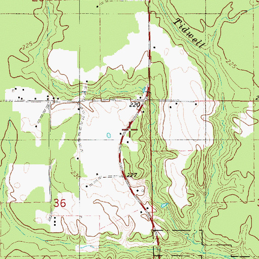 Topographic Map of Ivan Volunteer Fire Department, LA