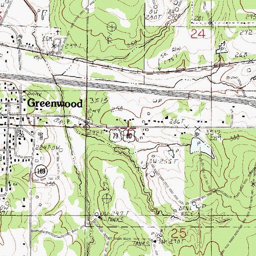 Topographic Map of Caddo Parish Fire District 3, LA
